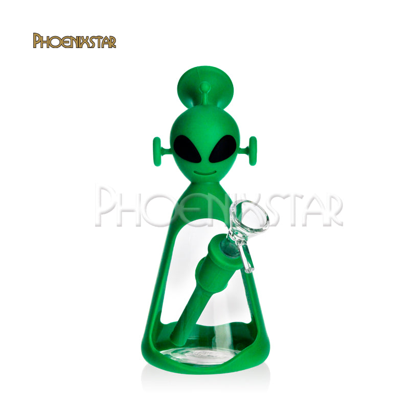 Silicone Bong Alien + Glass Bong