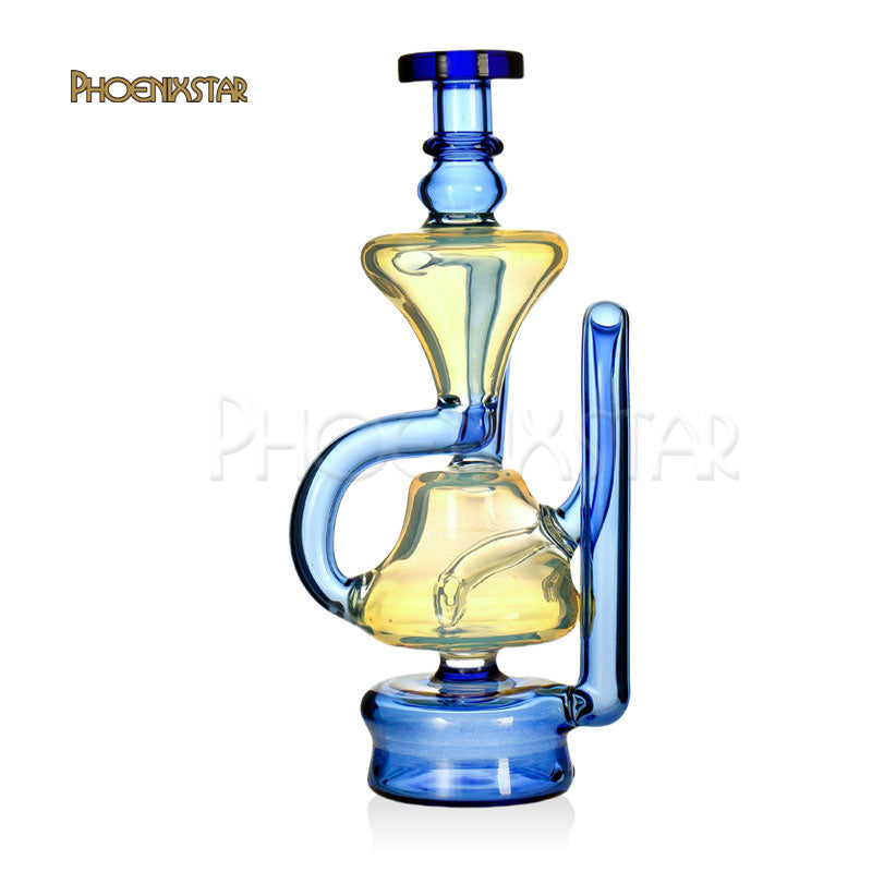 Puffco Peak Pro Recycler Attachment Glass 6" Silver Fumed
