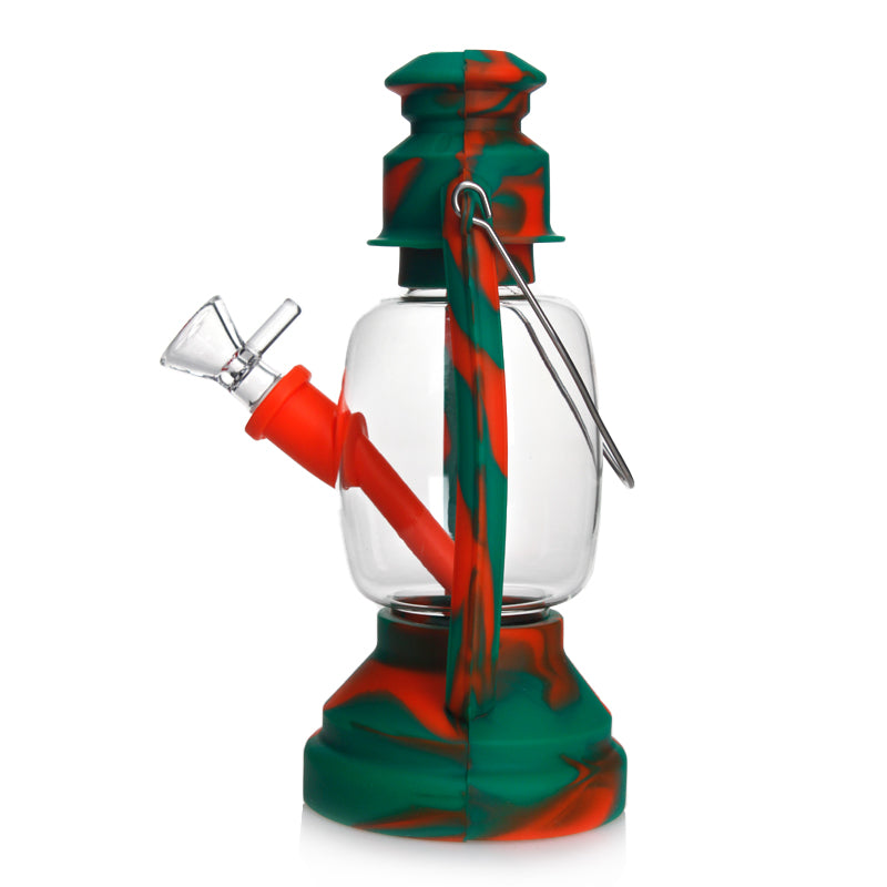 Silicone Bong + Glass Lantern Bong