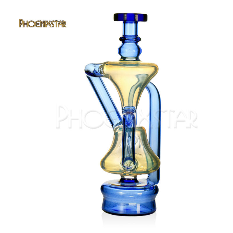 Puffco Peak Pro Recycler Attachment Glass 6" Silver Fumed