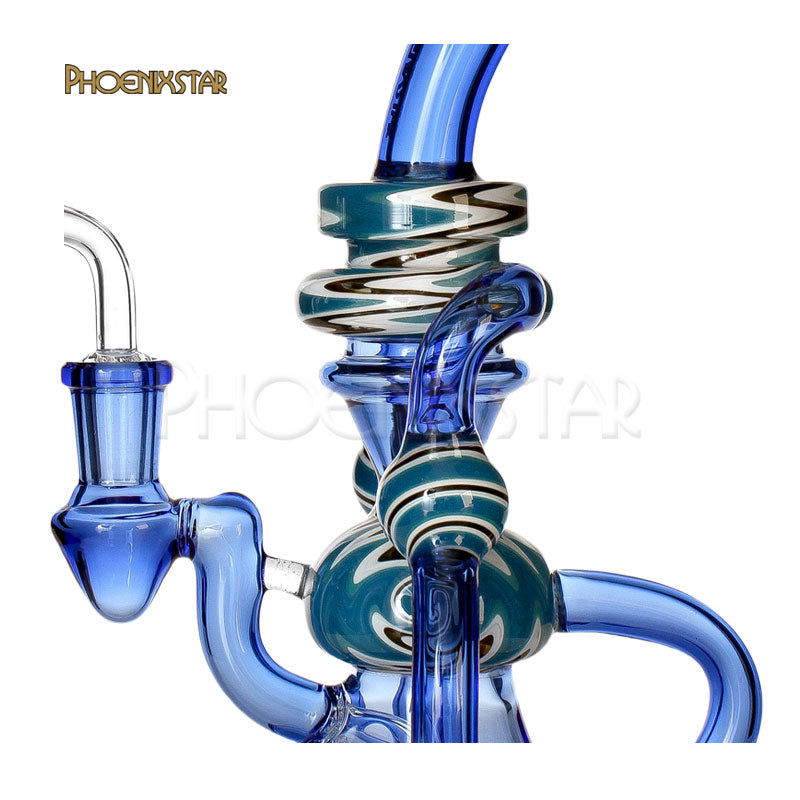 Recycler Bong 7.5" American Glass Phoenix Star