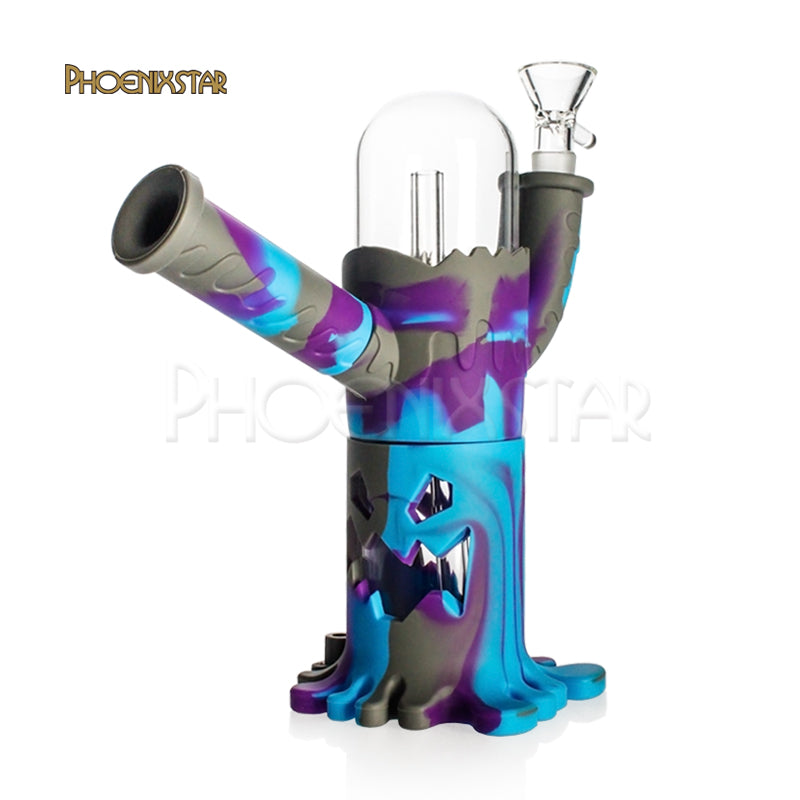 Silicone Bong Glass Monster Bong Dab Rig 8"