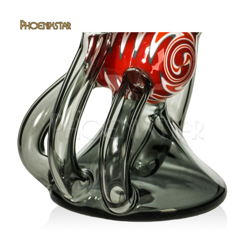 Recycler Bong 7" American Glass Phoenix Star