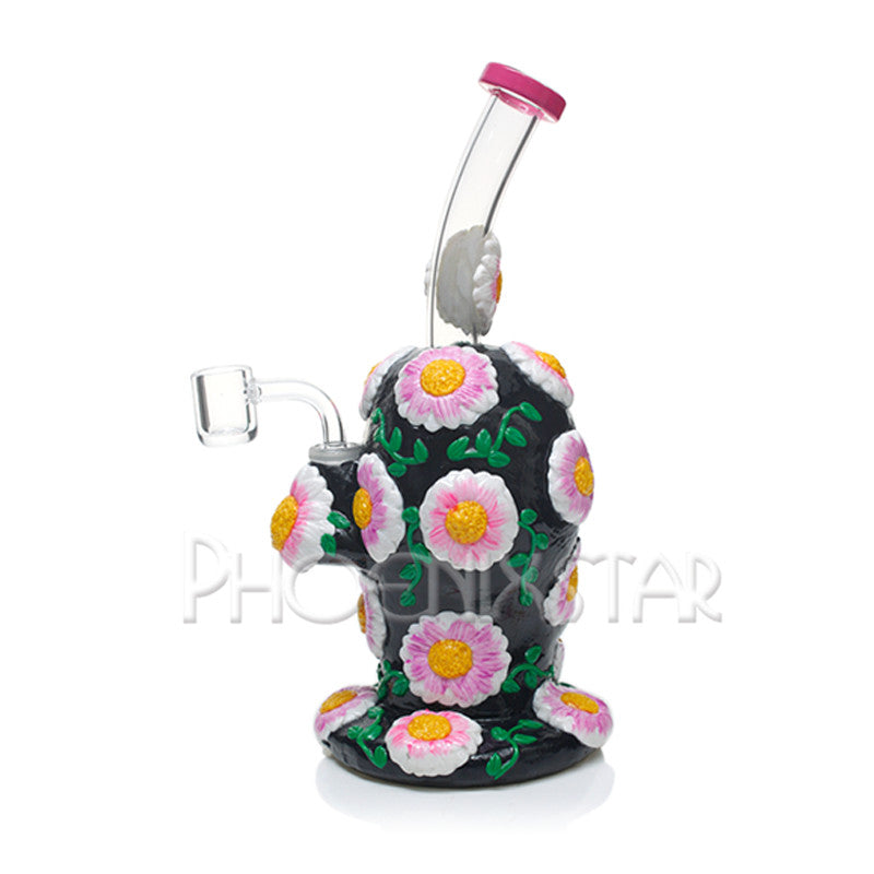 Monster Bong Flower Skull 10" Phoenix Star