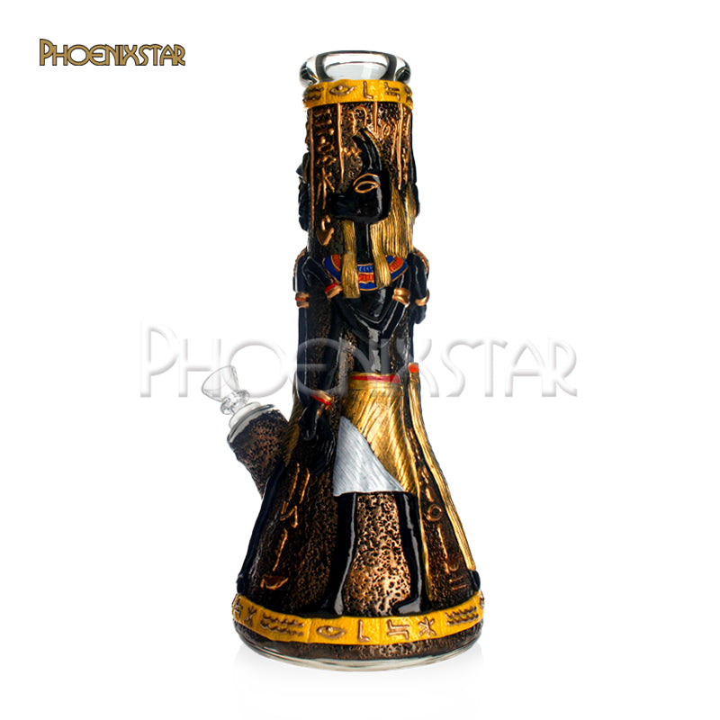 Monster Bong Egyptian Pharoh 13" Phoenix Star Bong Gold