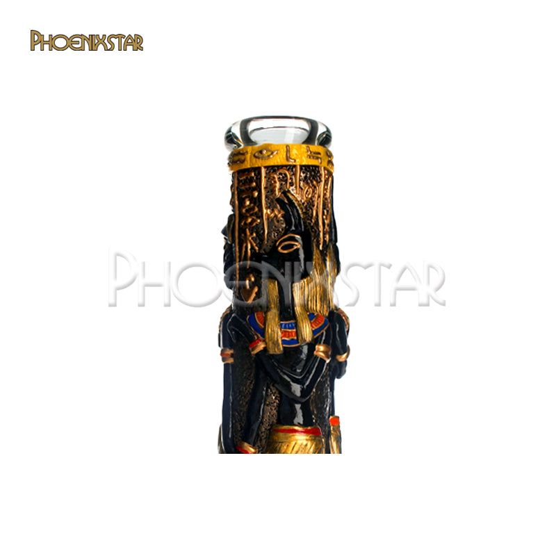 Monster Bong Egyptian Pharoh 13" Phoenix Star Bong Gold