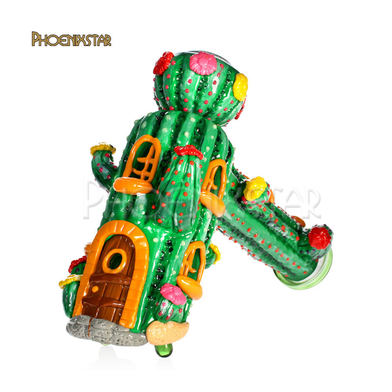 Cactus Bubbler Bong Pipe Glow In Dark