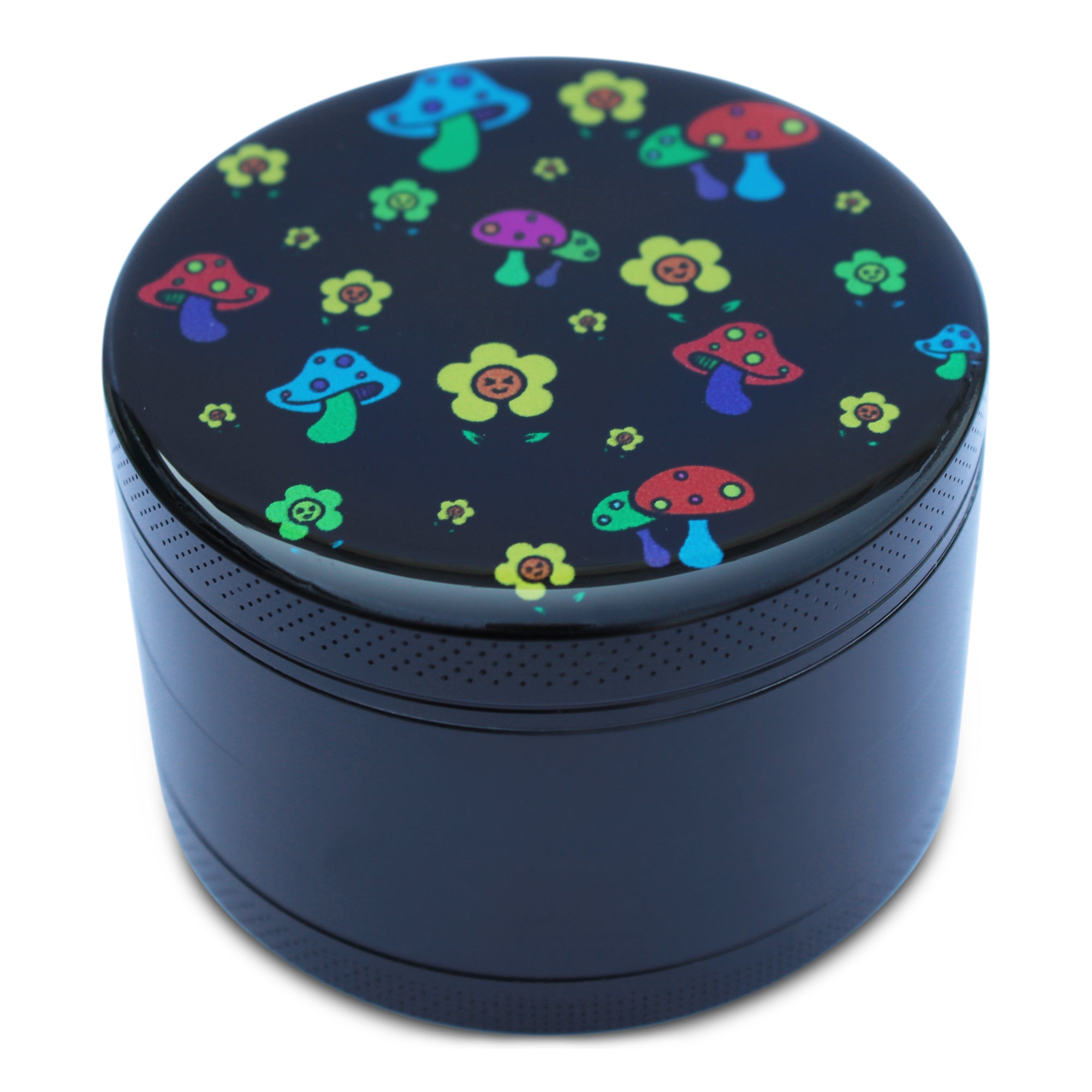 weed grinder mushroom flowers hippy