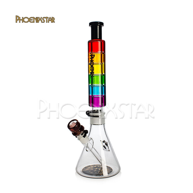 Freezable Bong Phoenix Star 16" Rainbow Glycerin Bong