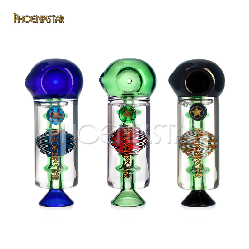 Freezable Pipe Wig Wag 5" Phoenix Star Glycerin Pipe Bowl Pipe