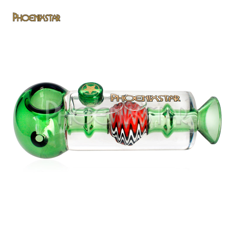 Freezable Pipe Wig Wag 5" Phoenix Star Glycerin Pipe Bowl Pipe