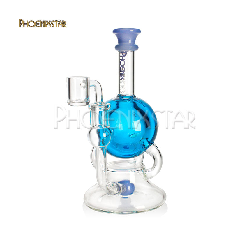 Freezable Bong  - Dab Rig Recycler 8" Phoenix Star