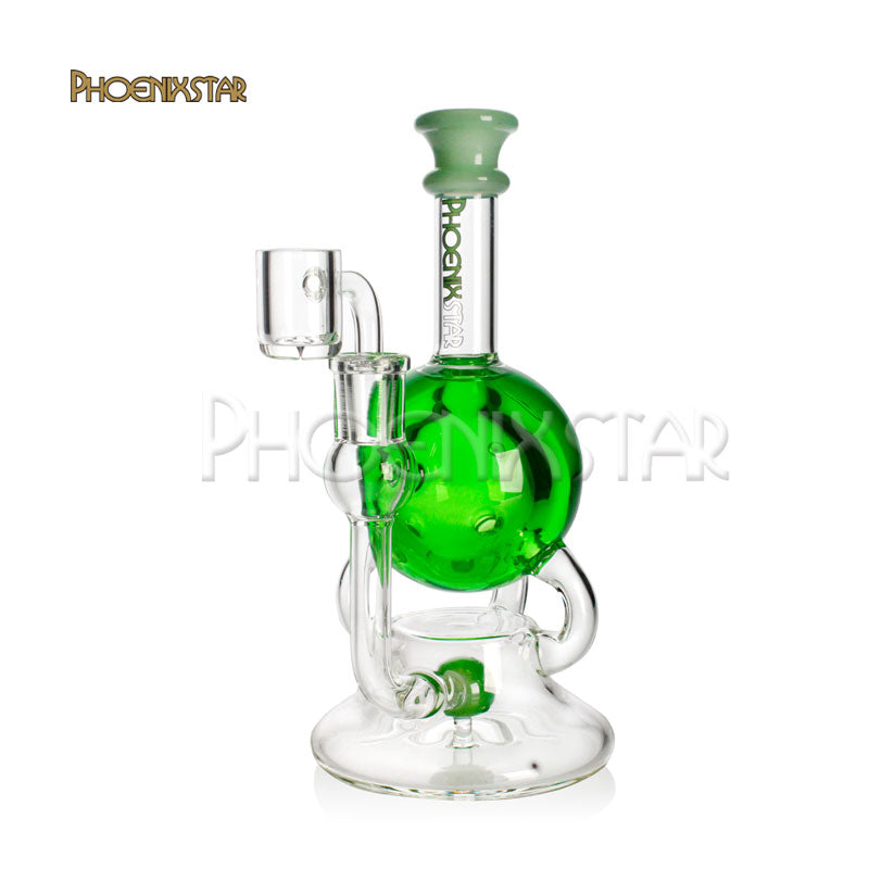 Freezable Bong  - Dab Rig Recycler 8" Phoenix Star