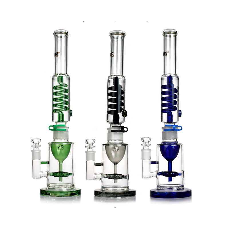 phoenix star freezable bong 18 inch freezable glycerin bong showerhead perc
