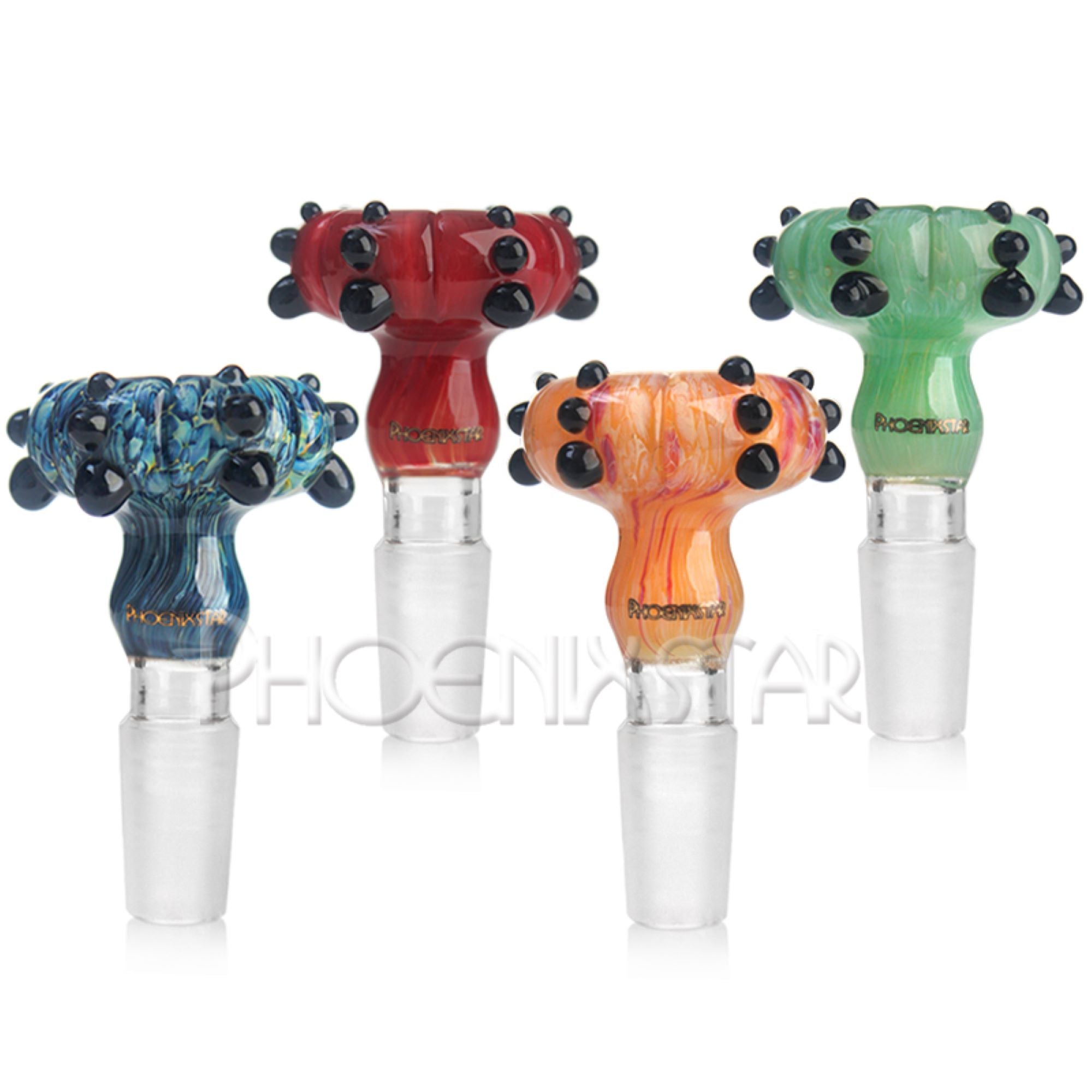slide bowl 14mm phoenix star american glass rod