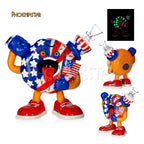 Dab Rig Recycler Bong 5" Monster Donut Phoenix Star American Flag