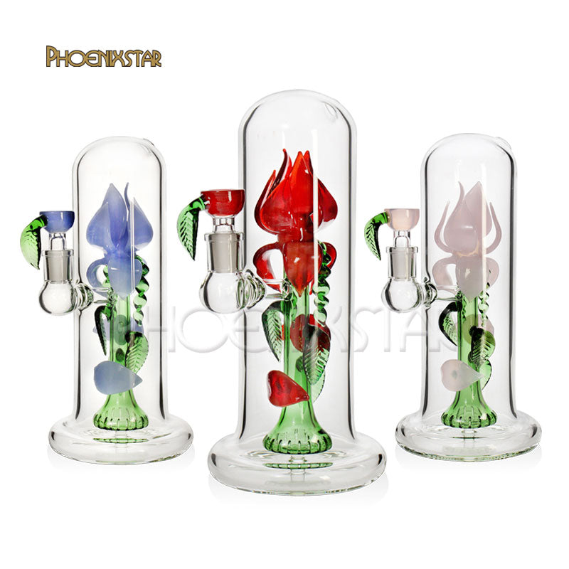 Bong Dab Rig Rose 9" Phoenix Star