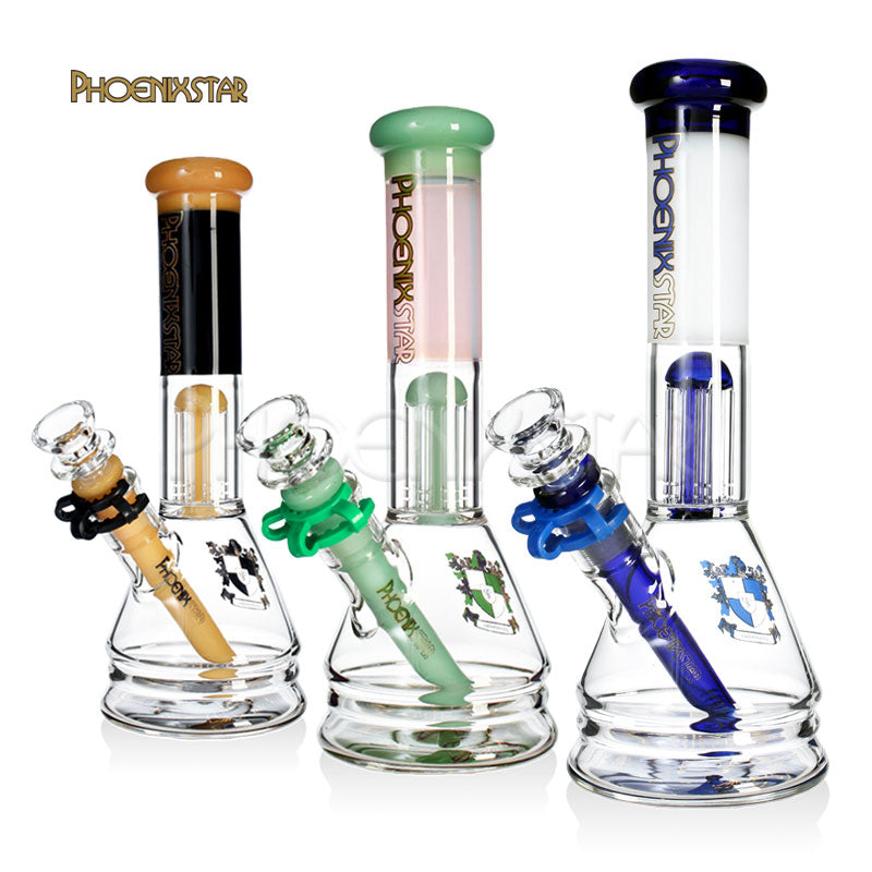 Phoenix Star Bong 10" 6 Arm Perc