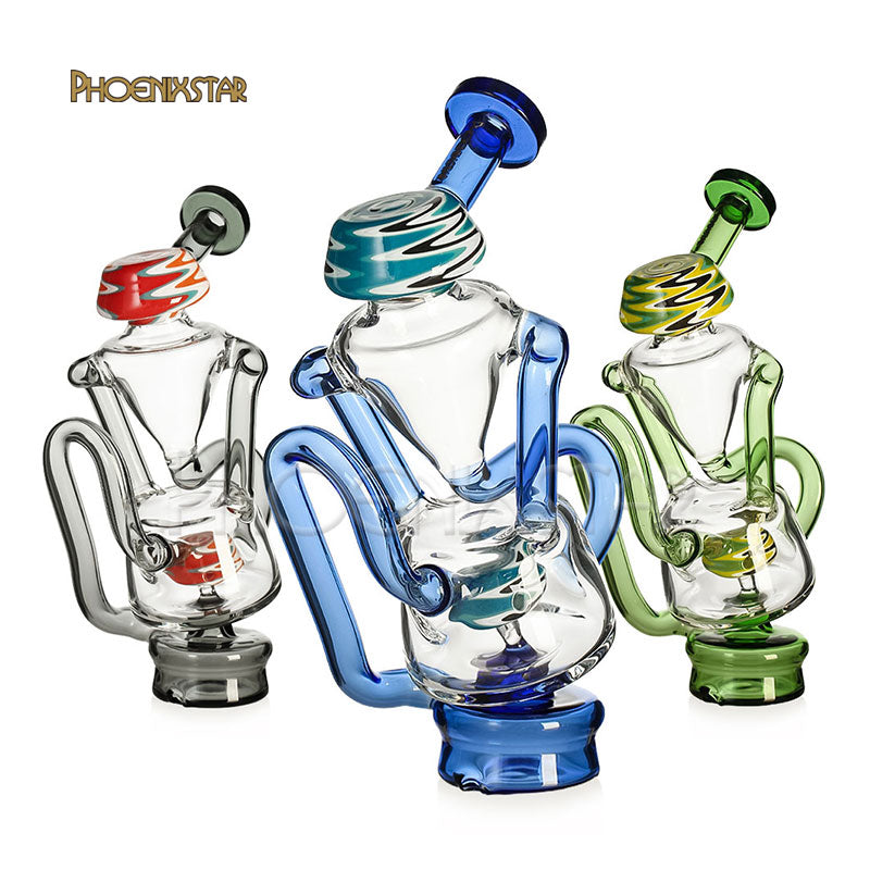 Puffco Peak Pro Recycler Attachment Glass Recycler 6" Wig Wag