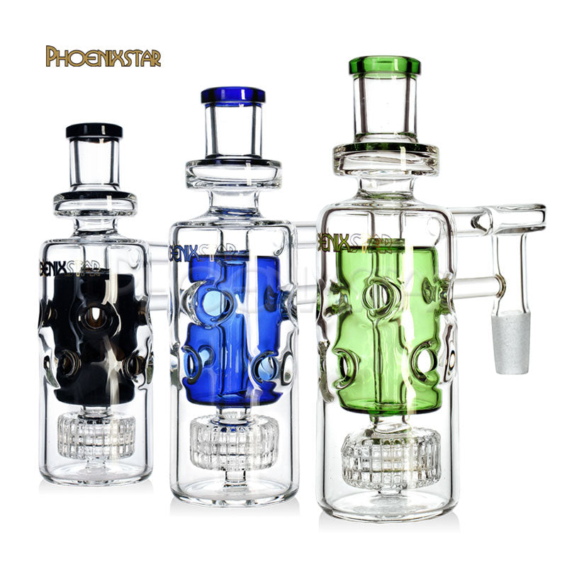 Ash Catcher 14mm 90 Degree Double Perc Phoenix Star Ash Catcher
