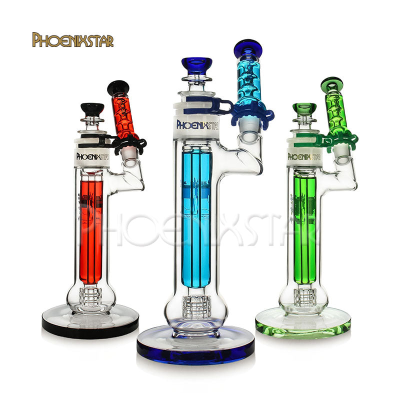 Phoenix Star Bong Dab Rig Bong Freezable Coil Glycerin Matrix Perc