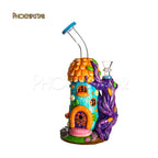 Bong Mushroom House 7" Purple Mushroom Bong Frog