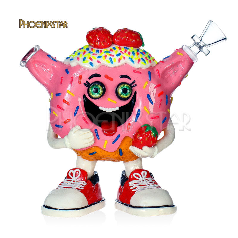 Dab Rig Recycler Bong 5" Monster Donut Phoenix Star