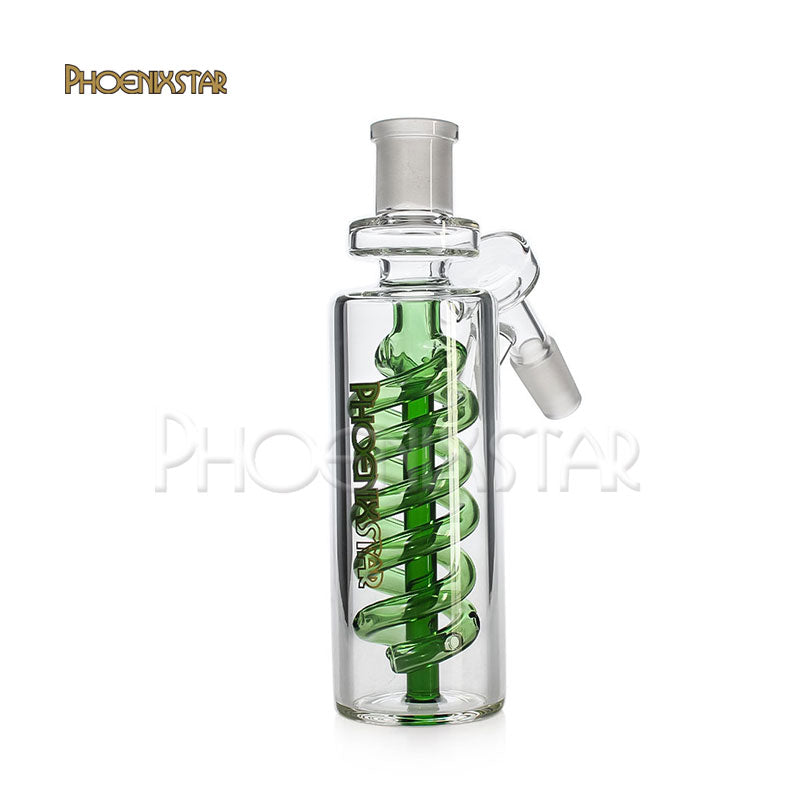 Ash Catcher 14mm 45 Degree Double Helix Perc Phoenix Star Ash Catcher