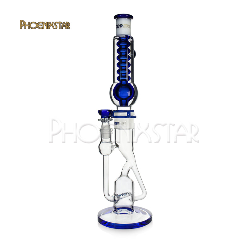 Freezable Bong Recycler Bong Glycerin 16.5" Phoenix Star