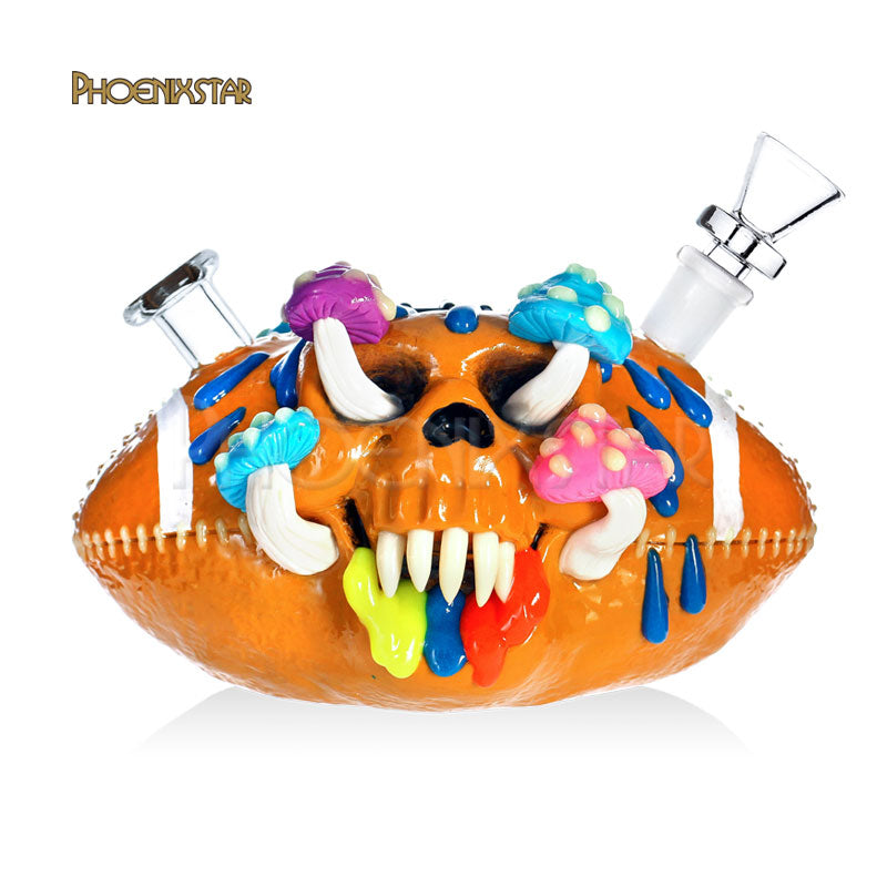 Monster Bong Mushroom Skull Dab Rig Football Bong - Phoenix Star Glow In Dark