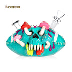 Monster Bong Mushroom Skull Dab Rig Football Bong - Phoenix Star Glow In Dark