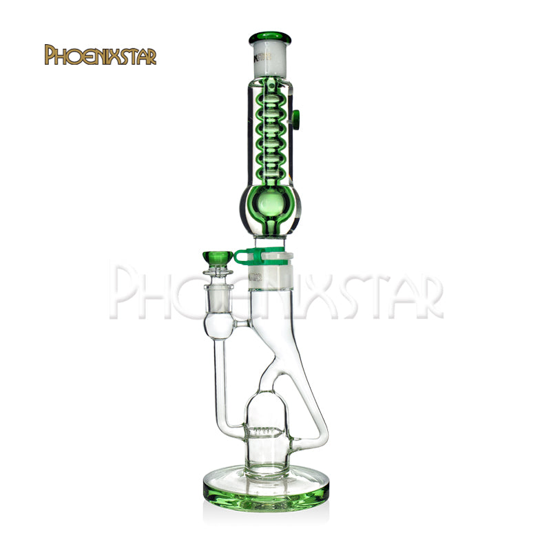 Freezable Bong Recycler Bong Glycerin 16.5" Phoenix Star