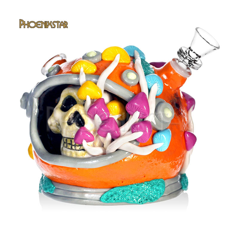 Monster Bong Mushroom Skull Dab Rig Bong - Phoenix Star Glow In Dark
