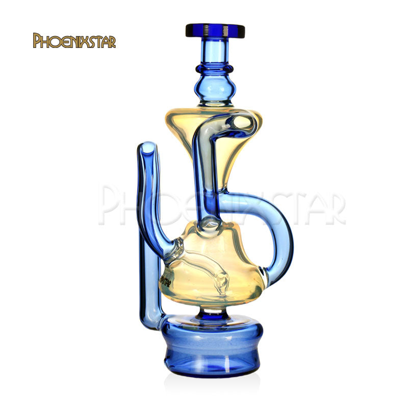 Puffco Peak Pro Recycler Attachment Glass 6" Silver Fumed