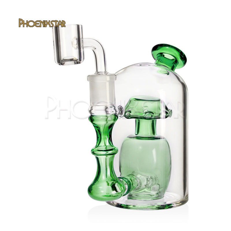 Mini Bong Phoenix Star Dab Rig Showerhead Perc 6"