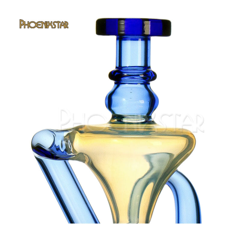 Puffco Peak Pro Recycler Attachment Glass 6" Silver Fumed