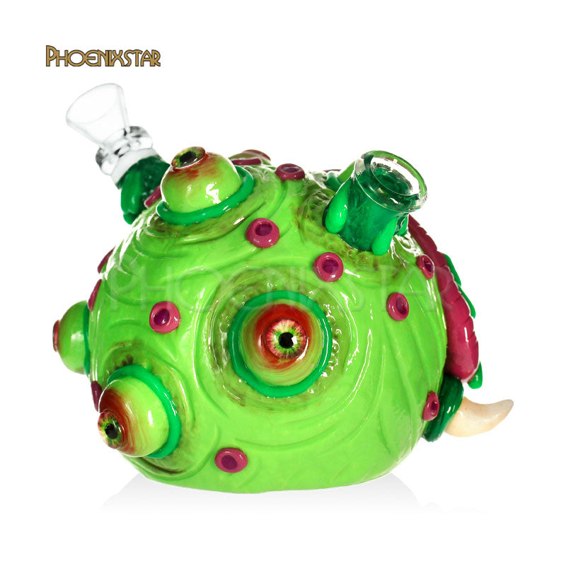 Monster Bong Mushroom Skull Dab Rig Bong - Phoenix Star Glow In Dark