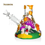 Bong Honeybee Bong 10" Mushroom Glow In Dark