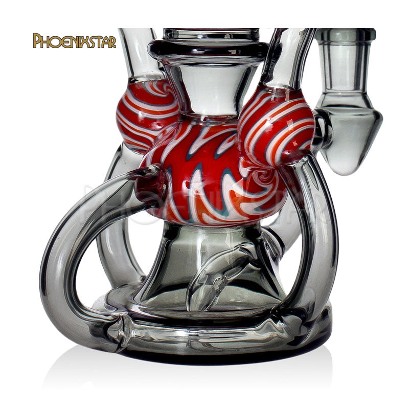 Recycler Bong 7.5" American Glass Phoenix Star