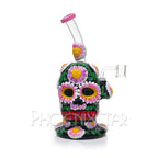 Monster Bong Flower Skull 10" Phoenix Star