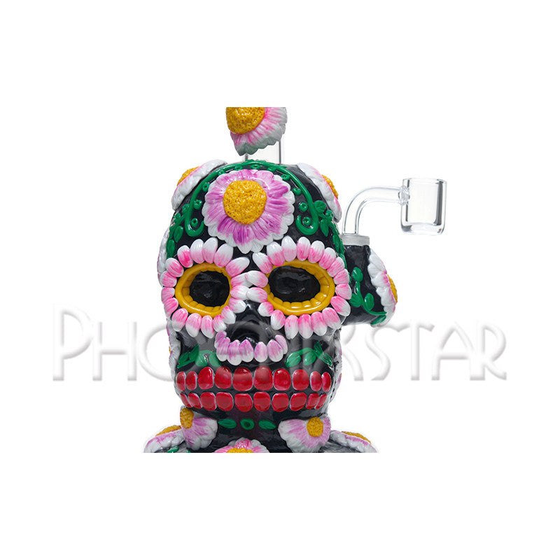 Monster Bong Flower Skull 10" Phoenix Star