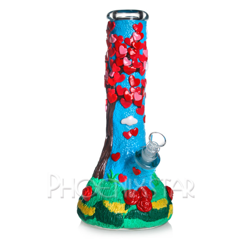 Bong - Hearts & Roses Girly Bong 3d Phoenix Star Bong