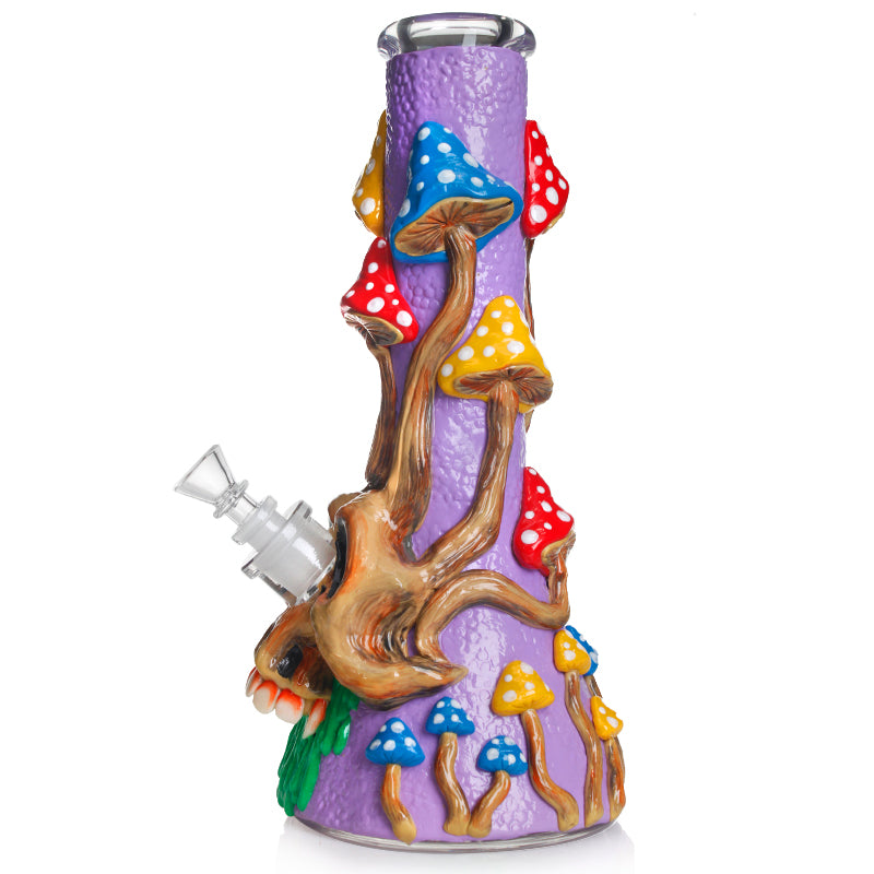 Mushroom Bong 3d Skull & Mushrooms 13" Phoenix Star Bong