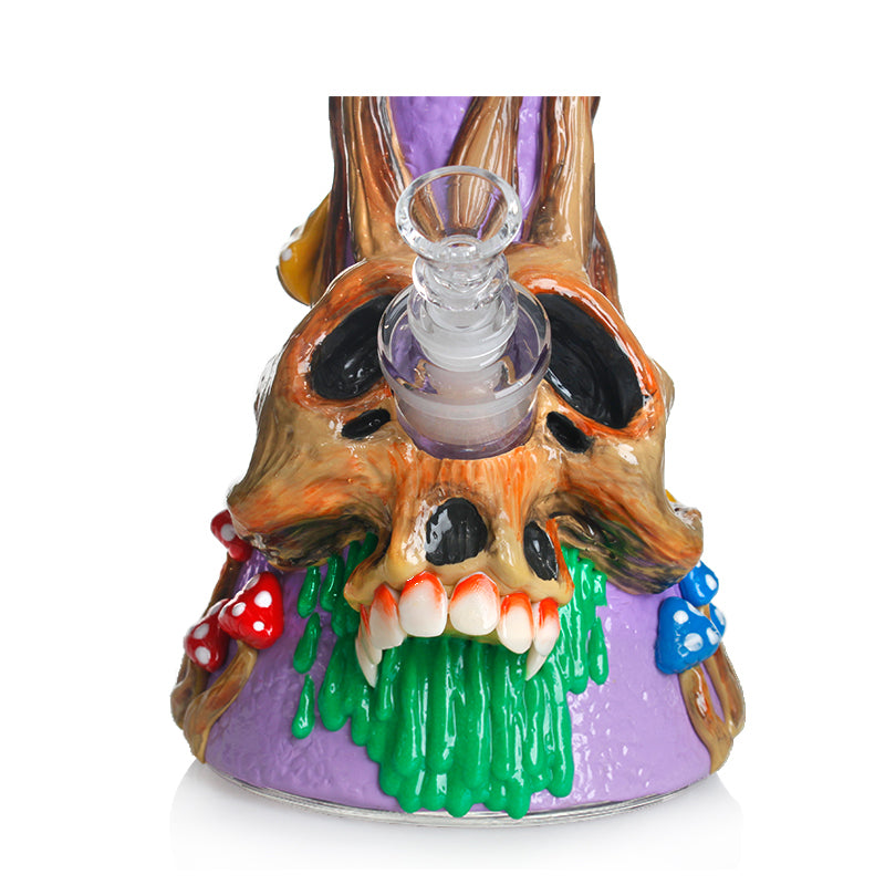 Mushroom Bong 3d Skull & Mushrooms 13" Phoenix Star Bong