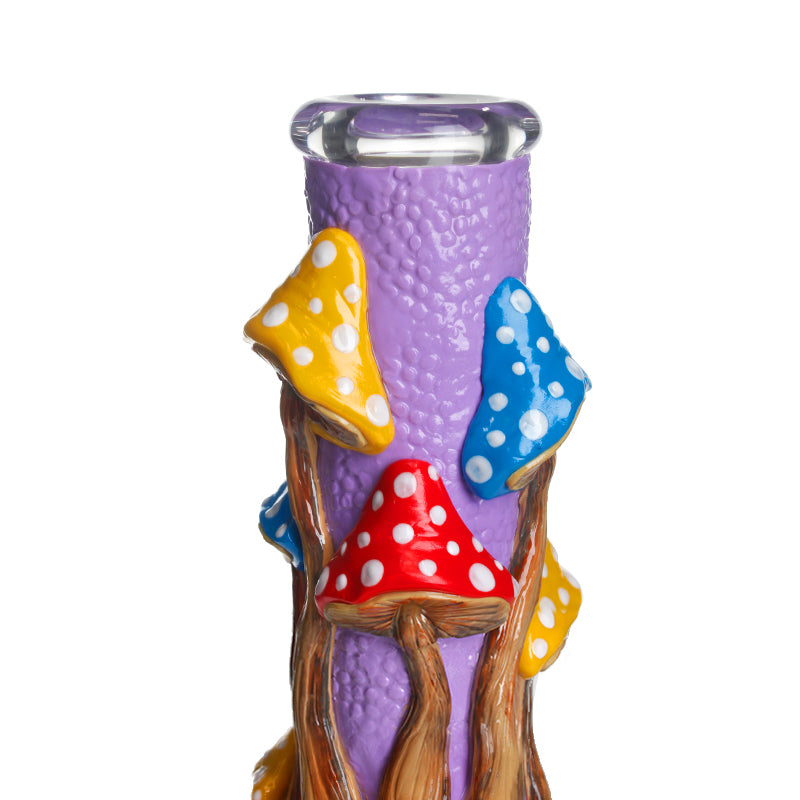 Mushroom Bong 3d Skull & Mushrooms 13" Phoenix Star Bong