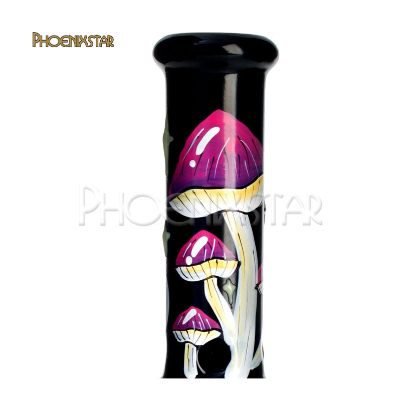 Mushroom Bong 10" Glow In Dark Phoenix Star Monster Bong