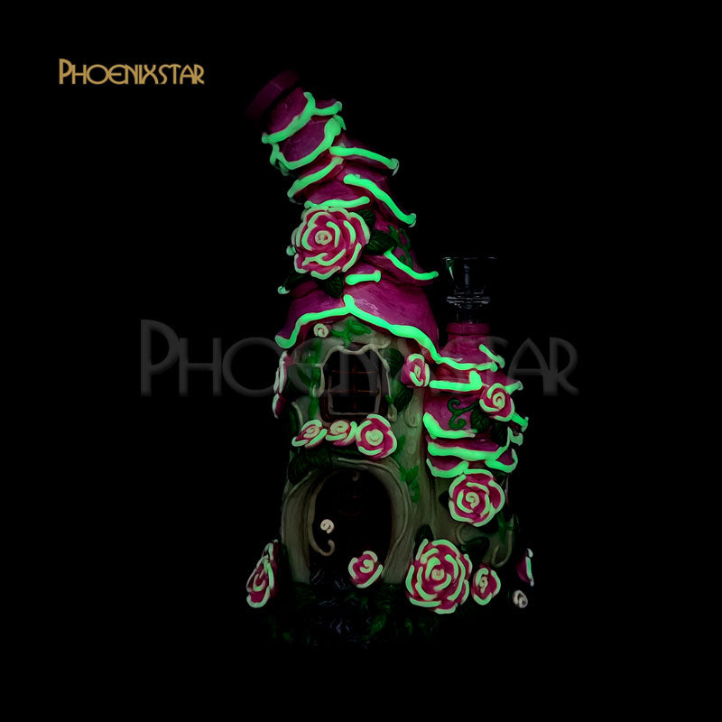 Mushroom Bong Roses Mushroom Bong 10"