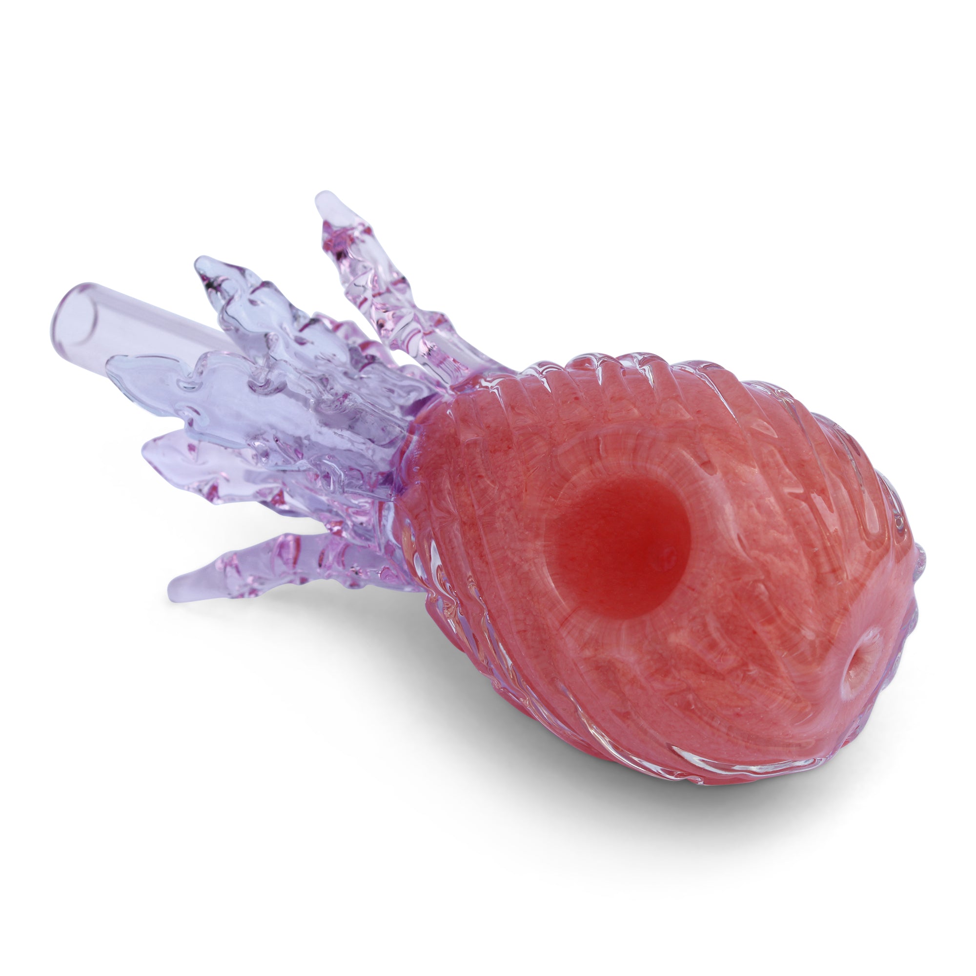 Glass Pipe Pineapple Hand PIpe Pink
