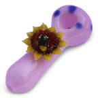 flower pipe bee pipe pink pipe girly pipe glass pipe hand pipe flower pipe honeybee pipe