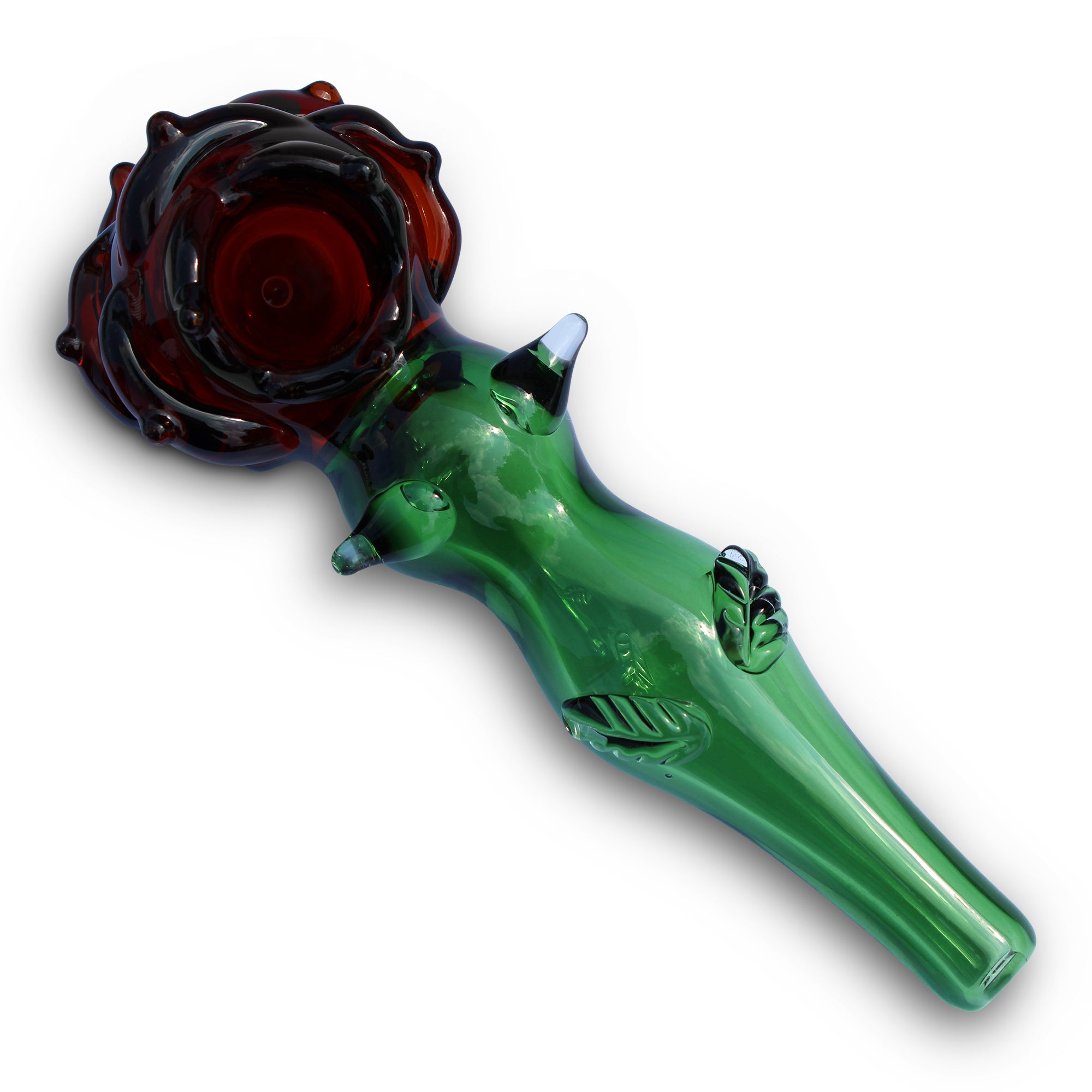 Glass Pipe Hand Pipe Rose Flower Pipe